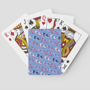 Baraja De Cartas Encantador Retro Rollerskates Azul morado