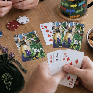Baraja De Cartas Encantadora Fantasía Verde French Bulldog Dríade