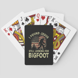 Baraja De Cartas Encontré a Jesús todavía buscando Bigfoot Divertid
