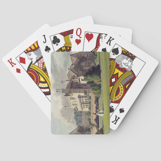 Baraja De Cartas Endsleigh, depósito de Ackermann del "de artes", (Reverso)