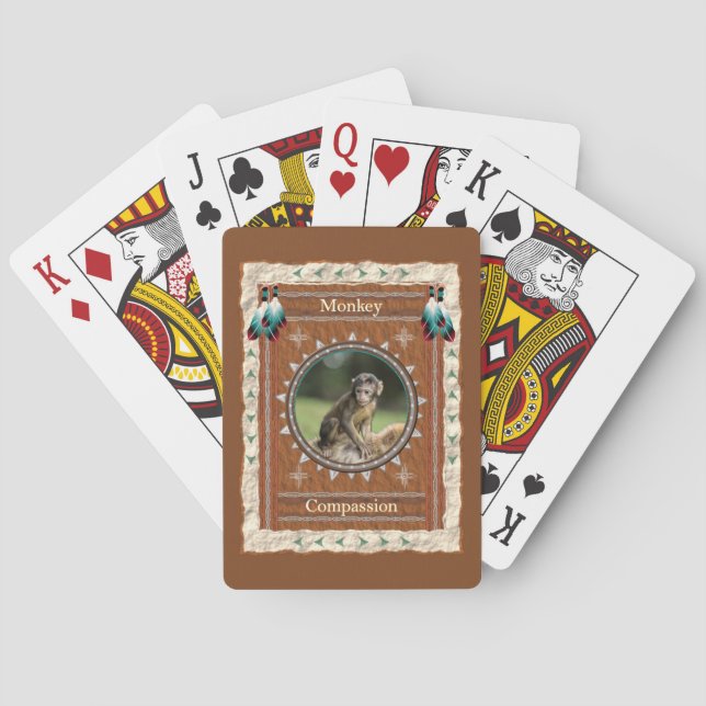 Baraja De Cartas Energía de Compasión del Mono (Reverso)