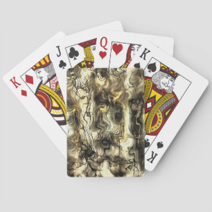 Baraja De Cartas Energía nerviosa Grungy Resumen arte en amarillo y