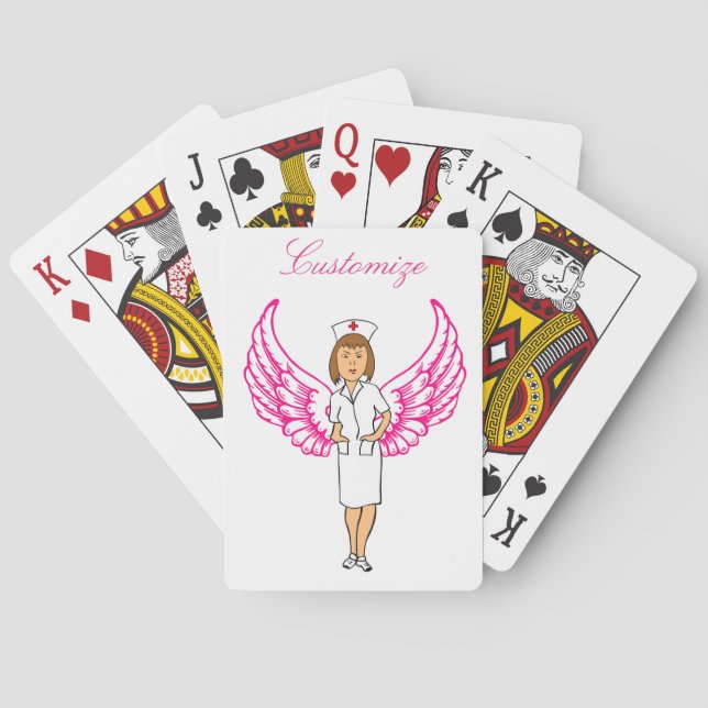 Baraja De Cartas Enfermera Angel Wings Thunder_Cove (Reverso)