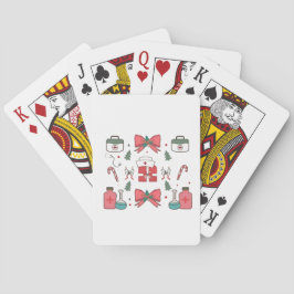 Baraja De Cartas Enfermera Coqueta con Lazo Navidad Navidad Persona