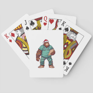 Baraja De Cartas Enfermera de Bigfoot Sasquatch Navidad Atención Mé