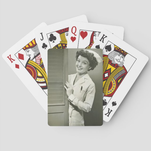Baraja De Cartas Enfermera de mirada furtiva (Reverso)