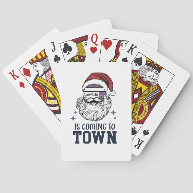 Baraja De Cartas Enfermera de Navidad Asistente RN Santa Xmas (Reverso)