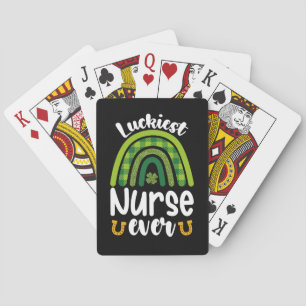Baraja De Cartas Enfermera más afortunada del Día de San Patricio