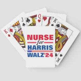 Baraja De Cartas Enfermera para Harris Walz Azul Rojo