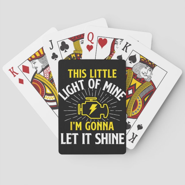 Baraja De Cartas Engine Control Light - Car Guy Auto Mechanic (Reverso)