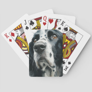 Baraja De Cartas English springer spaniel portrait with ticking