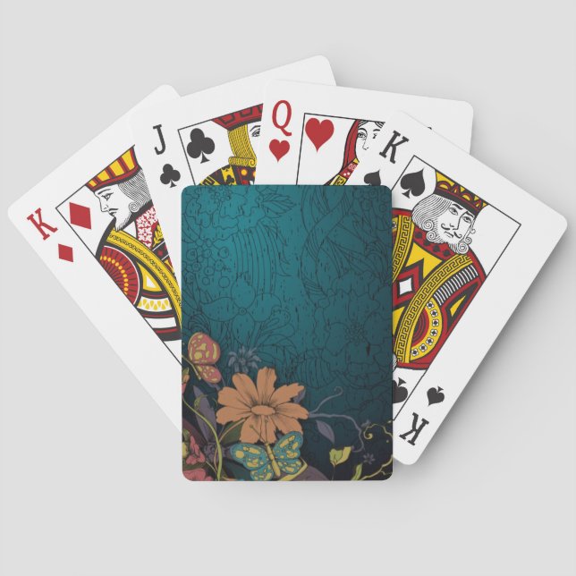 Baraja De Cartas Engraved Wildflowers Playing Cards (Reverso)