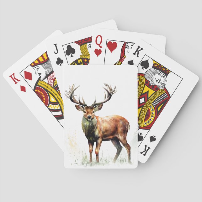 Baraja De Cartas Enorme ciervo rayado (Reverso)