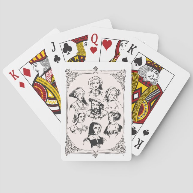 Baraja De Cartas Enrique VIII y sus esposas (Reverso)