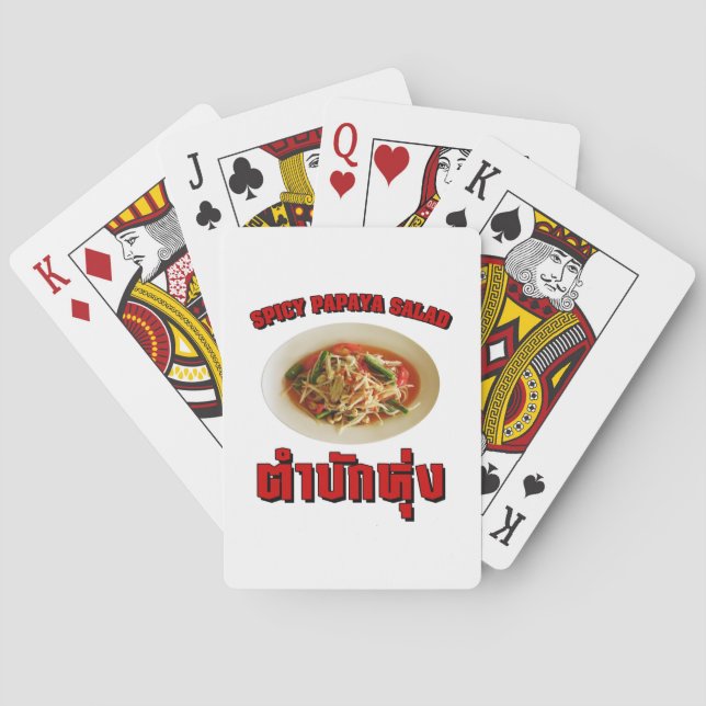 Baraja De Cartas Ensalada de Papaya picante [Tam Mak Hung] (Reverso)