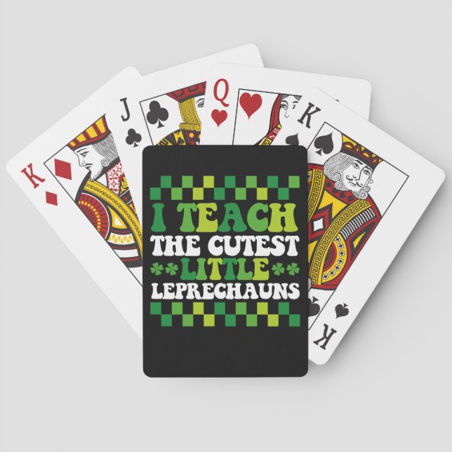 Baraja De Cartas Enseño A La Maestra Más Cuidadosa De Leprechauns (Reverso)