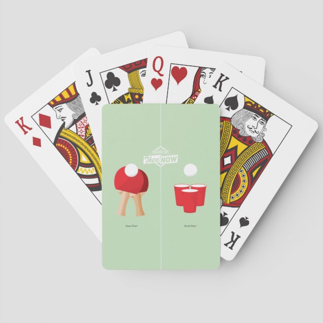 Baraja De Cartas Entonces y ahora: Ping-pong (Reverso)