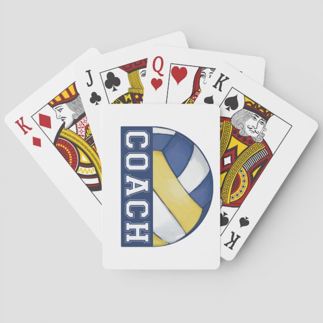 Baraja De Cartas Entrenador de voleibol (Reverso)