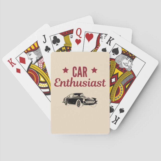 Baraja De Cartas Entusiasta de coche (Reverso)