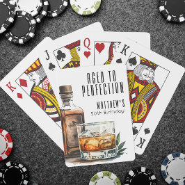 Baraja De Cartas Envejecido a la perfección Whiskey de cumpleaños p