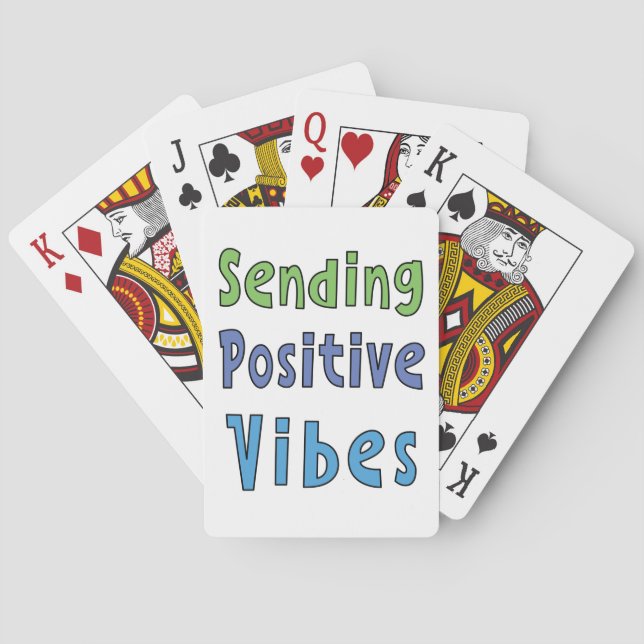 Baraja De Cartas Enviando vibraciones positivas (Reverso)