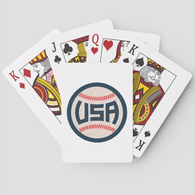 Baraja De Cartas Equipo de Béisbol de EE. UU. (Reverso)