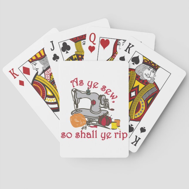 Baraja De Cartas Equipo de costura (Reverso)