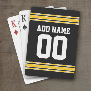 Baraja De Cartas Equipo de fútbol Jersey con nombre y número
