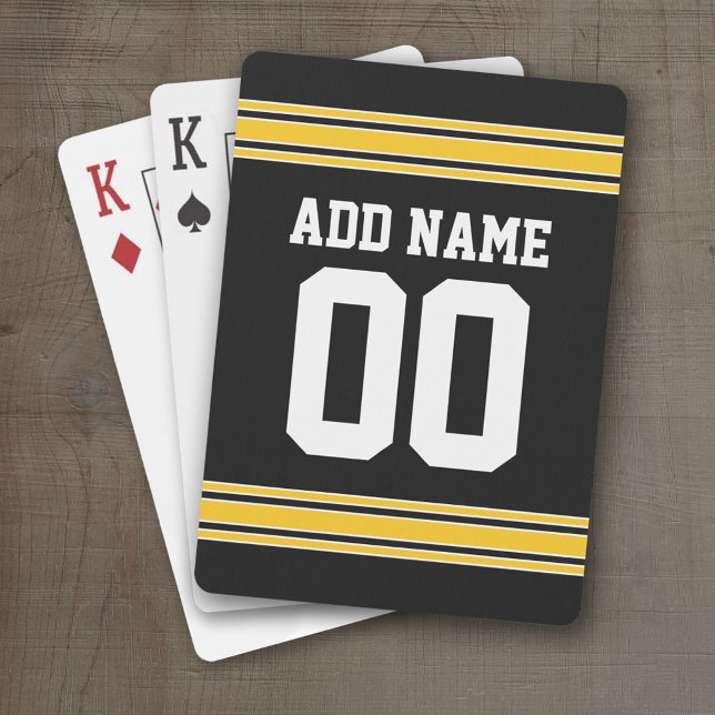 Baraja De Cartas Equipo de fútbol Jersey con nombre y número (Personalized Playing Cards)