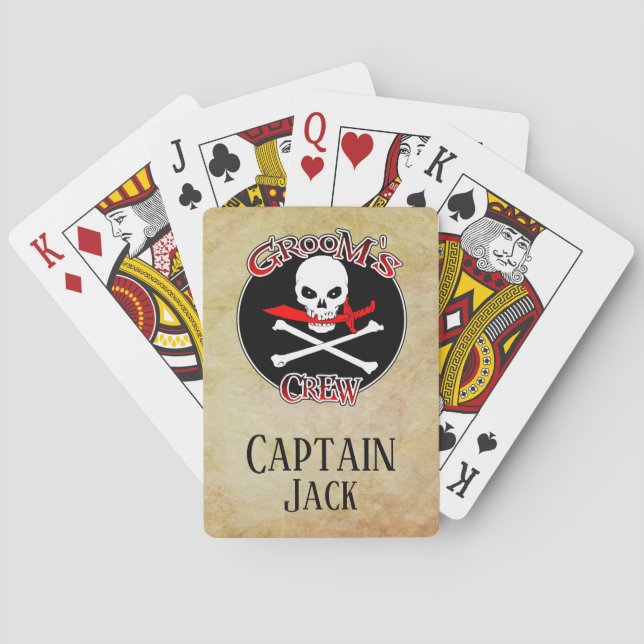Baraja De Cartas Equipo de Groom personalizado (Reverso)