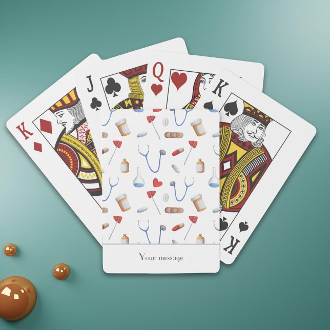 Baraja De Cartas Equipo médico Médica con patente personalizado (Medical Equipment Patterned Doctor Personalized Playing Cards)