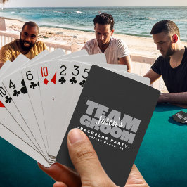 Baraja De Cartas Equipo Novio Despedida de Soltero Poker Boda