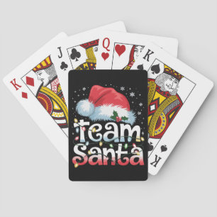 Baraja De Cartas Equipo Santa Claus Navidad Familia Pijama Combinad