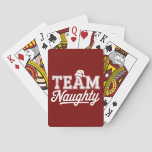 Baraja De Cartas Equipo travieso divertido broma de fiesta de Navid