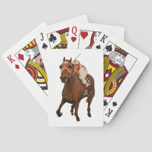 Baraja De Cartas Equitación torcida gana carrera de caballos