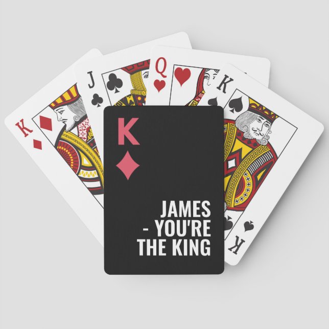 Baraja De Cartas Eres el nombre personalizado King Personalizado (Reverso)