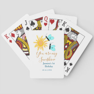 Baraja De Cartas Eres mi naranja amarillo sol azul mariposa