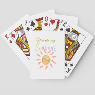 Baraja De Cartas eres mi sol naranjas amarillos rayos solares añadi