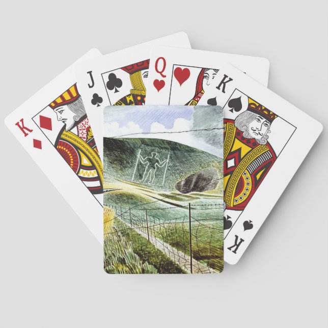 Baraja De Cartas Eric Ravilious - El Gigante Wilmington, (Reverso)