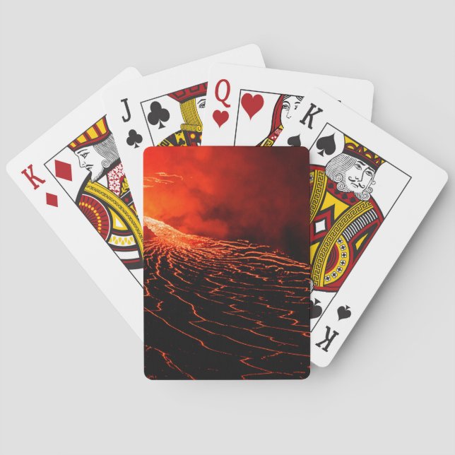 Baraja De Cartas erupción volcánica (Reverso)