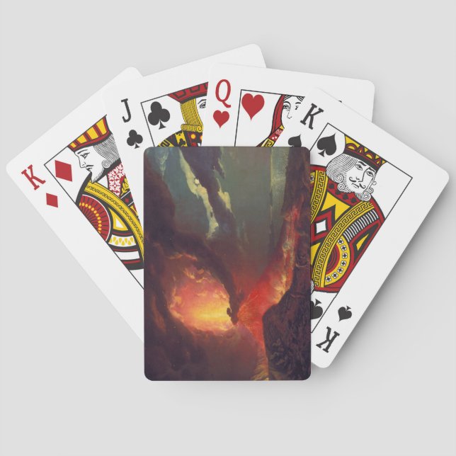 Baraja De Cartas Erupción volcánica del Monte Vesubio (Volcán Activ (Reverso)