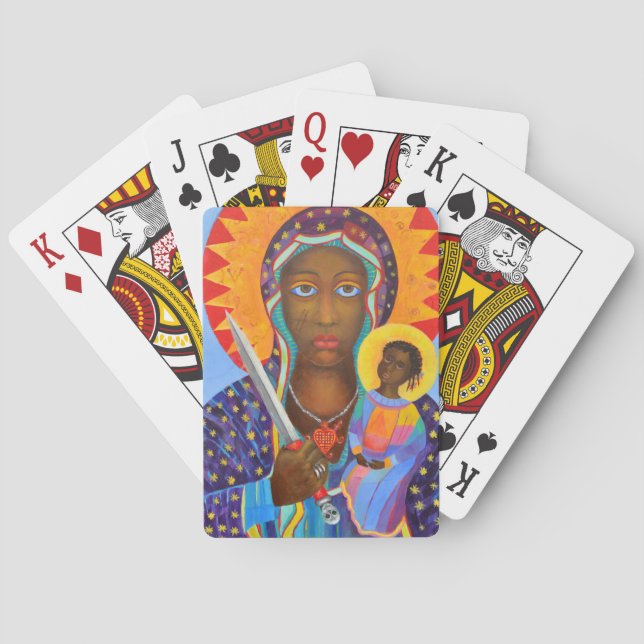 Baraja De Cartas Erzulie Dantor Black Madonna Voodoo Lwa (Reverso)
