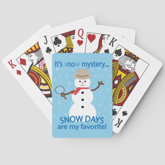 Baraja De Cartas Es el detective Snowman Blue (Reverso)