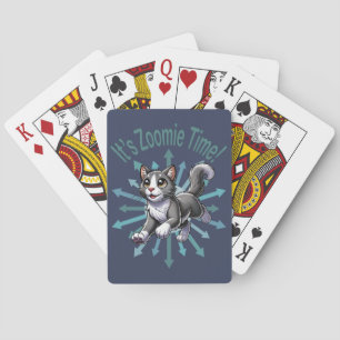Baraja De Cartas Es el gato Zoomie Time Gray Bicolor