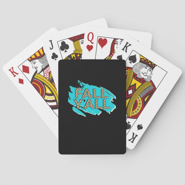 Baraja De Cartas ¡Es Fall Y'all! Guay vintage (Reverso)