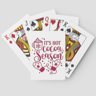 Baraja De Cartas Es la Temporada de Chocolate Caliente Cacao Navida