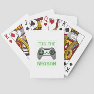 Baraja De Cartas Es La Temporada Videojuegos Navidad Xmas Jugador