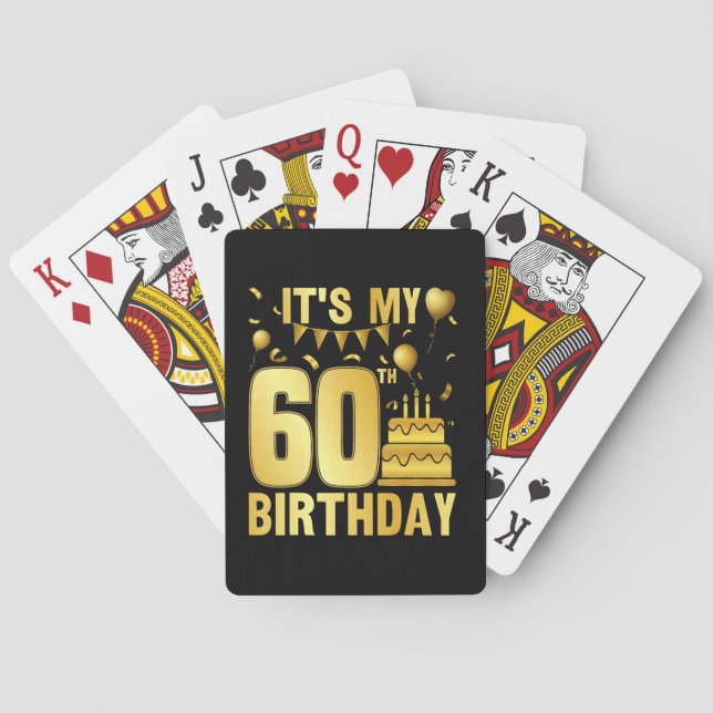 Baraja De Cartas Es mi fiesta número 60 (Reverso)