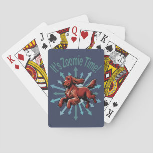 Baraja De Cartas Es tiempo de Zoomie Setter Irlandés