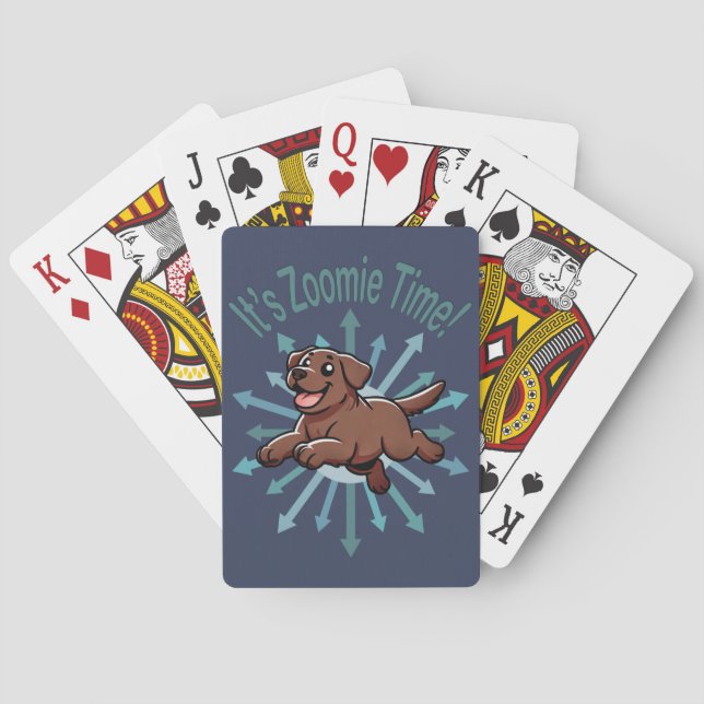 Baraja De Cartas Es Zoomie Time Chocolate Lab (Reverso)